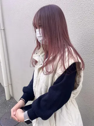 セミロング カラー ホンダリサコ 透明感カラー/ボブのヘアスタイル