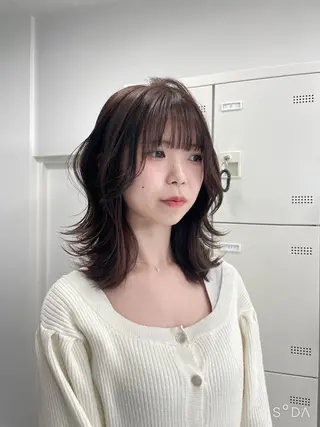 ミディアム MOE 福岡韓国ヘア✧︎のヘアスタイル