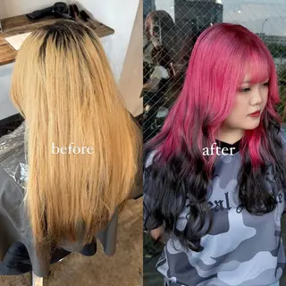 セミロング カラー 💫miyu💫デザ インカラー/アレンジのヘアスタイル