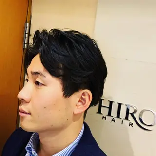 ショート パーマ メンズ ヒロ銀座 バーバーショップ神楽坂所属・ひらお あおとのヘアスタイル