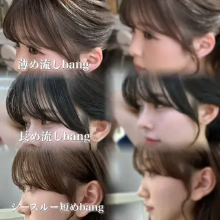 ロング oto🎀×美髪× シースルー前髪🤍のヘアスタイル