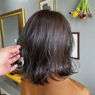 ミディアム カラー 渡辺俊介 暗髪カラー /美髪矯正/髪質改善のヘアスタイル