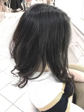 セミロング 保住 亮太のヘアスタイル
