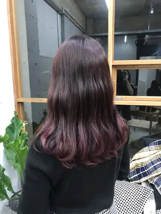 セミロング カラー muku所属・レディースカット モデル/ayunaのヘアスタイル