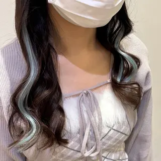 カラー 🍒垢抜けカラー エクステヘアメあずみのヘアスタイル