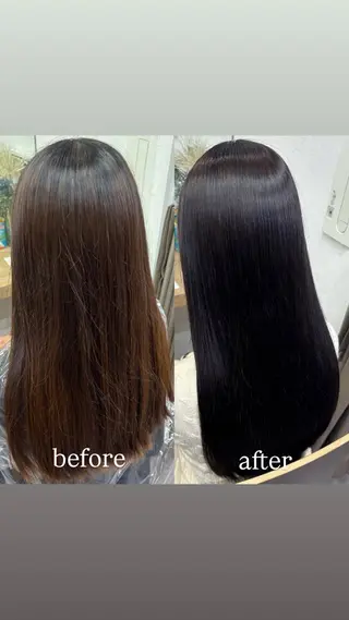 ロング カラー 透明感 カラー 艶髪 縮毛矯正🫒airiのヘアスタイル