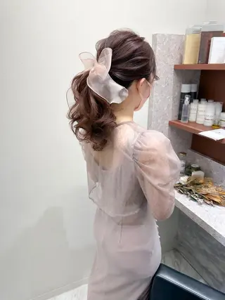 ロング カラー ヘアアレンジ autre所属・大久保 ひでなりのヘアスタイル