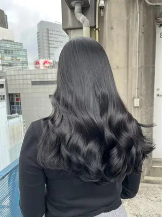 ロング カラー BABY 艶髪暗髪ヘア💖達人のヘアスタイル