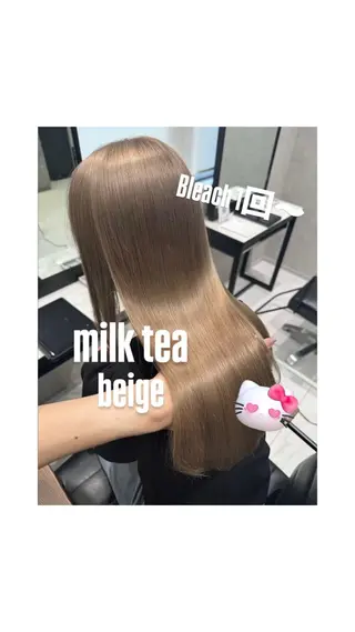 ロング カラー 韓国ヘア🩷束感まつ げパーマ🎀リノアのヘアスタイル