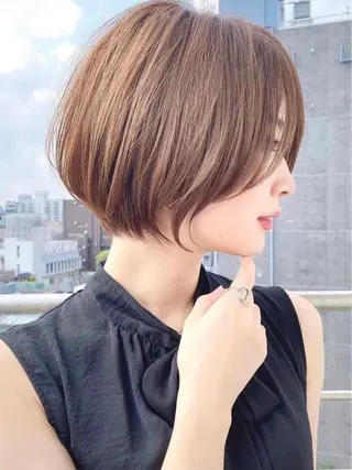 ショート 縮毛/レイヤー 韓国/橋口のヘアスタイル