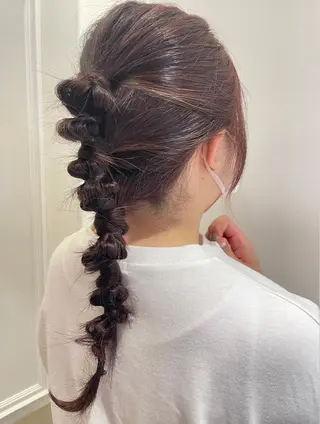 ロング ヘアアレンジ ボブパーマ ♡ヨシカワハナコのヘアスタイル