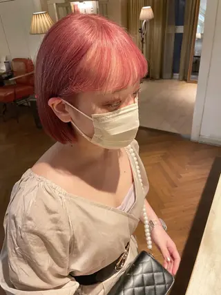 ショート カラー ボブ/パーマ 古家 佑真のヘアスタイル