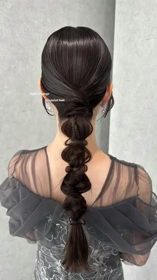 ロング ヘアアレンジ v-lab studio所属・韓国レイヤーカット/ 艶カラー/ noaのヘアスタイル