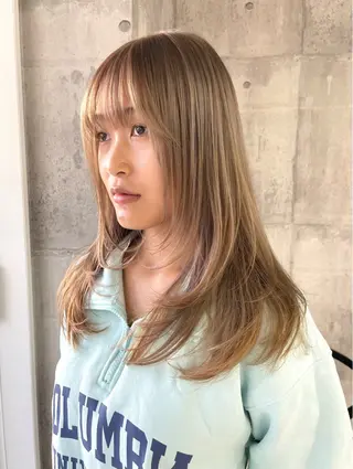 ロング カラー 錦 茉李 @lm.mari03のヘアスタイル