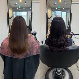 セミロング カラー 髙橋 李里亜のヘアスタイル