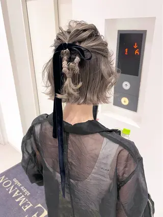 ショート ヘアアレンジ ヘアセット ✴︎Mai✴︎銀座のヘアスタイル