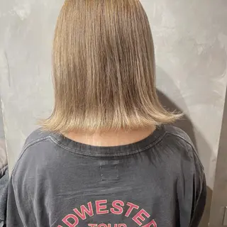 ミディアム 梅田美容室 山崎海波のヘアスタイル