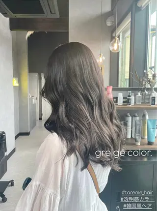ロング カラー 加藤 結奈のヘアスタイル