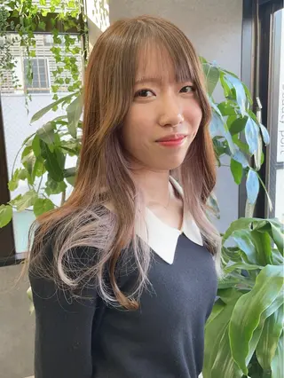 ロング カラー FRAME spa&hair room博多店【フレーム】所属・髪質改善|顔周り|博 多|川上智也のヘアスタイル