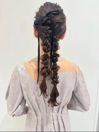 セミロング ヘアアレンジ ヘアアレンジ支持率 No.1🥇RIKOのヘアスタイル