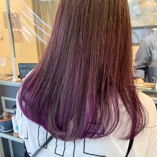 セミロング カラー スナコザワ レナのヘアスタイル