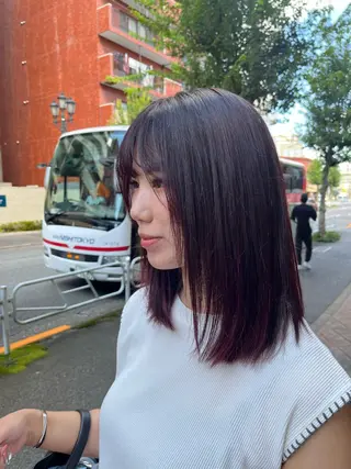セミロング カラー ROCCO east MIYOのヘアスタイル