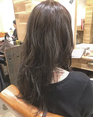 ロング カラー 暖色カラー🍊 ボブ🌿顔周りcutのヘアスタイル