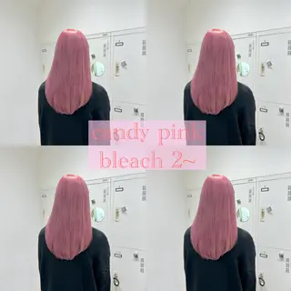 セミロング カラー ピンクカラー🎀/ ミルクティー🍼花音のヘアスタイル