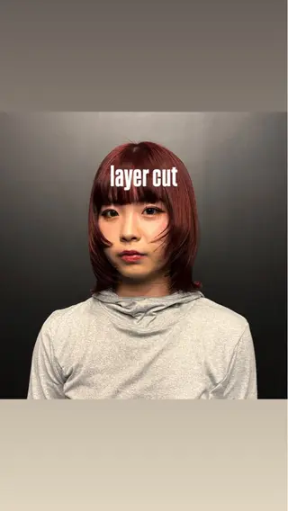 ミディアム JE SUIS HEUREUSE所属・ニュアンスヘア ★リョウカ★のヘアスタイル