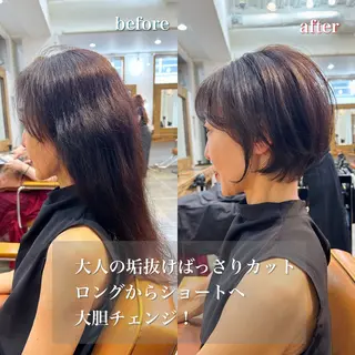 ショート newline銀座所属・銀座ショート/ 大人ショート/金子涼のヘアスタイル