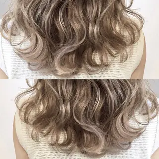 セミロング カラー パーマ ヘアアレンジ tocca所属・毎月通える価格♪ 杉本真基のヘアスタイル