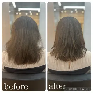 セミロング Aguhair milo森山知幸のヘアスタイル