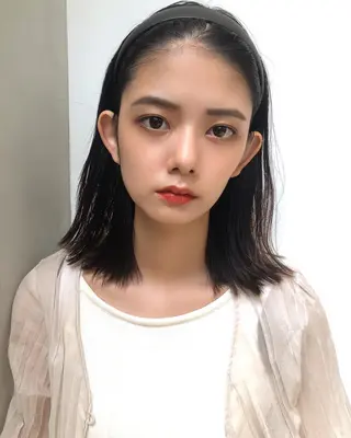 ミディアム カラー 遠藤 眞実のヘアスタイル