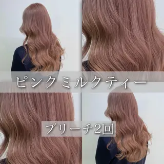 セミロング カラー 🪄池袋ハイトーン 🪄ブリーチカラーのヘアスタイル