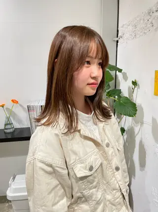 セミロング カラー ウルフ/似合わせ レイヤー/RIHOのヘアスタイル