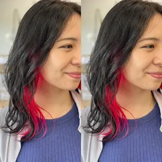 セミロング カラー Snaly カラー特化ページのヘアスタイル