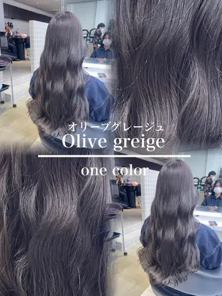 ロング カラー パーマ ヘアアレンジ キッズ 🦋透明感グレージュ /韓国レイヤー🦋のヘアスタイル