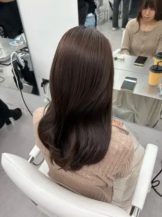 ロング 韓国ヘア/レイヤー/ 顔まわり足立遥奈のヘアスタイル