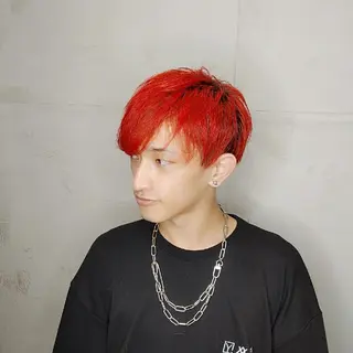 ショート メンズ カラー ハネエクステ表参道/ 羽エクステSpicaのヘアスタイル