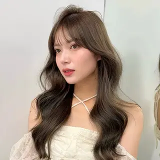 ロング 韓国ヘア🤍🇰🇷 ‪🫶🏻吉満のヘアスタイル