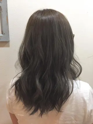 セミロング カラー 透明感/ 美髪矯正/田中恭のヘアスタイル