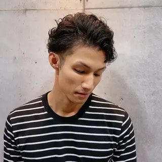 ショート パーマ メンズ 暗髪/艶髪/Ono .のヘアスタイル