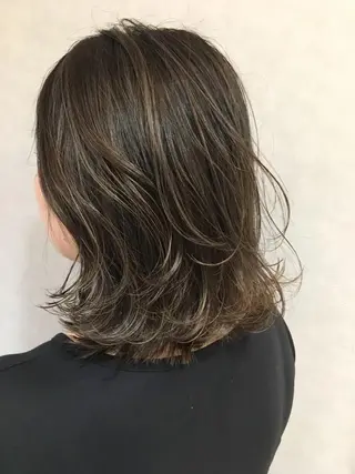 ミディアム カラー ヘアアレンジ 指名支持率NO.1 スタイリストのヘアスタイル