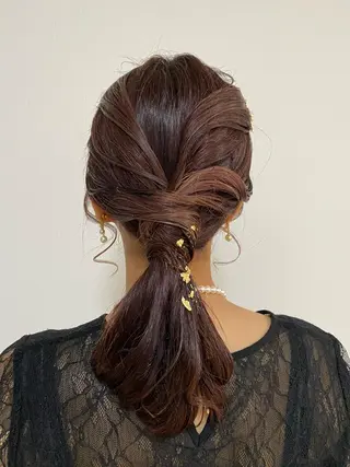 セミロング ヘアアレンジ 清水 有紗のヘアスタイル