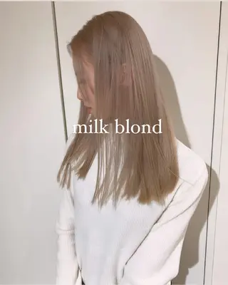 セミロング カラー 韓国風/顔周りカット /髪質改善RYOTAのヘアスタイル