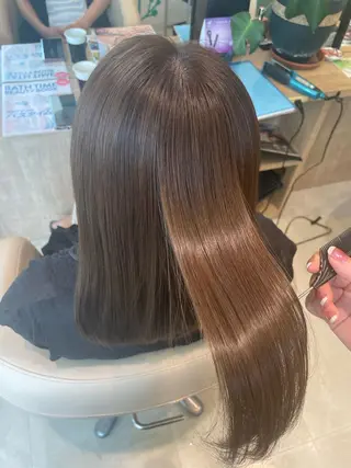 セミロング カラー 木村 架音のヘアスタイル