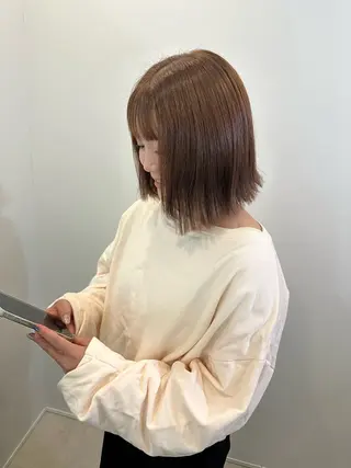 ミディアム カラー 海外ヘア/透明感カラ ー🍒nao.のヘアスタイル