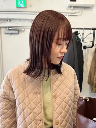 ミディアム カラー パーマ ✴︎UNU ✴︎モエカのヘアスタイル