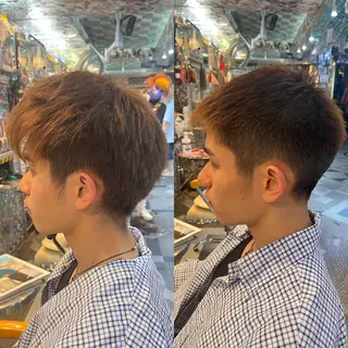 ショート カラー ヘアアレンジ メンズ haco+所属・🌈派手髪エクステ ブレイズ🌈ひろとのヘアスタイル