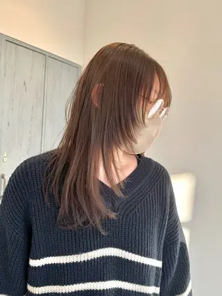 セミロング カラー hono🐬カラー 特化/ハイトーンのヘアスタイル